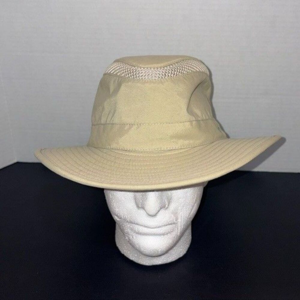 TILLEY Endurables AirFlo Packable Hat Beige LTM6 Made in Canada 7 1/2 NO STRAP